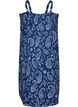 Knee-length strap dress in organic cotton, Blue, Packshot image number 1