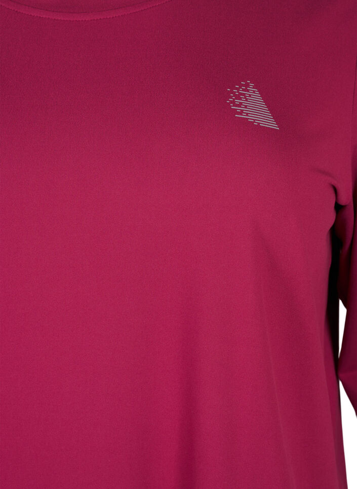 Sports top with 3/4 sleeves, Red, Packshot image number 2