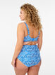 Bikini briefs with print and a high waist, Blue, Model image number 1