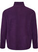 Fleece top with zipper and high collar, Purple, Packshot image number 1