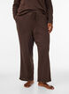 Organic cotton pyjama bottoms with eyelet embroidery, Brown, Model image number 0