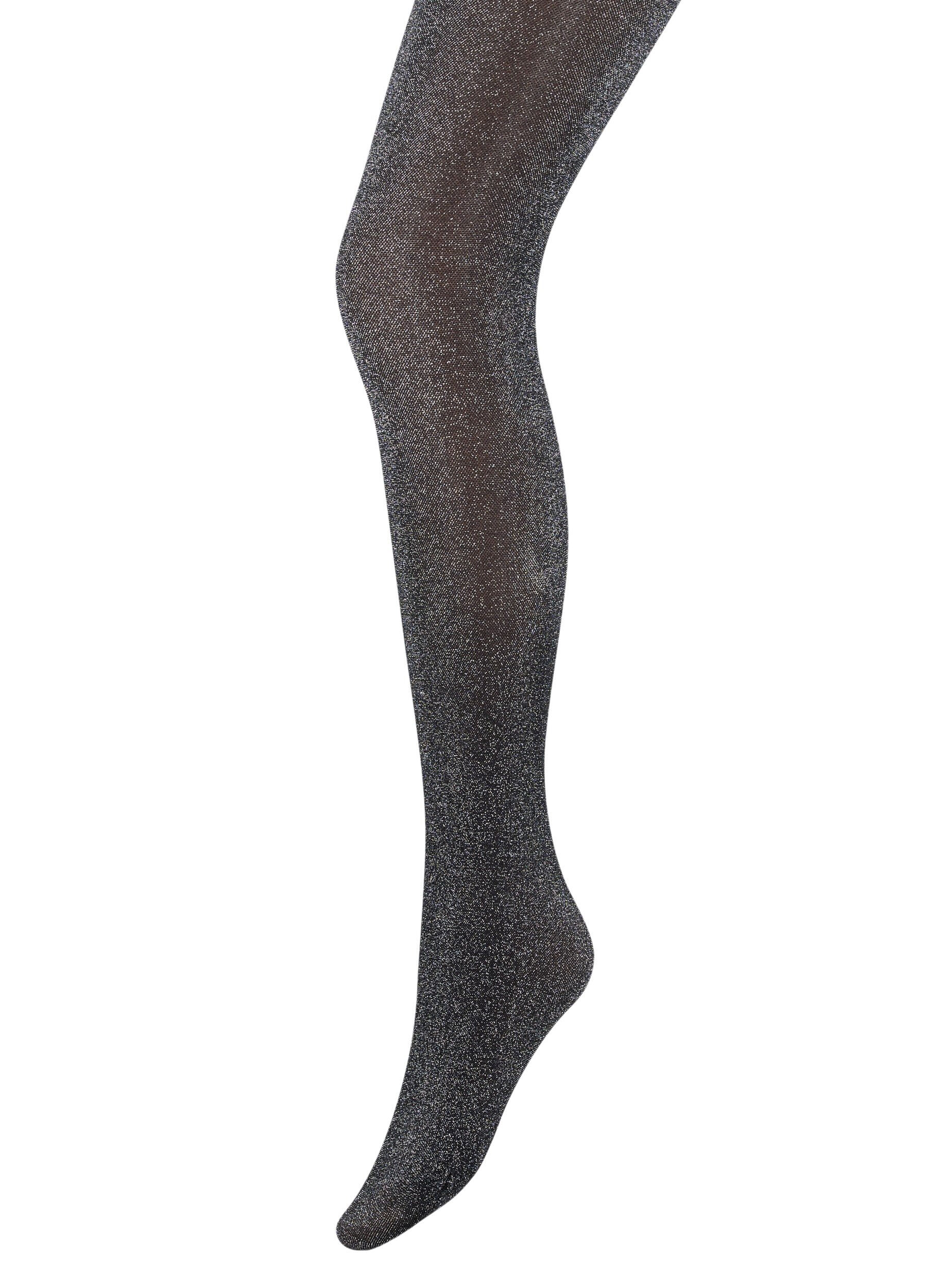 ZizzifashionGlittery 50 denier tights, Black, Packshot image number 0