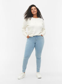 High-waisted super slim Amy jeans , Ex Lgt Blue, Model