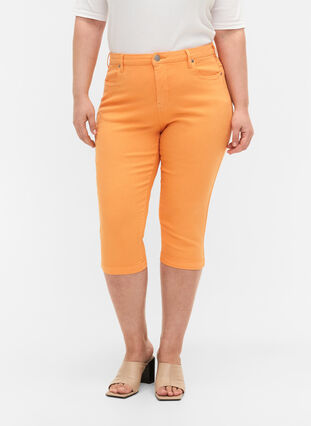 Close-fitting Emily capri trousers, Mock Orange, Model image number 2