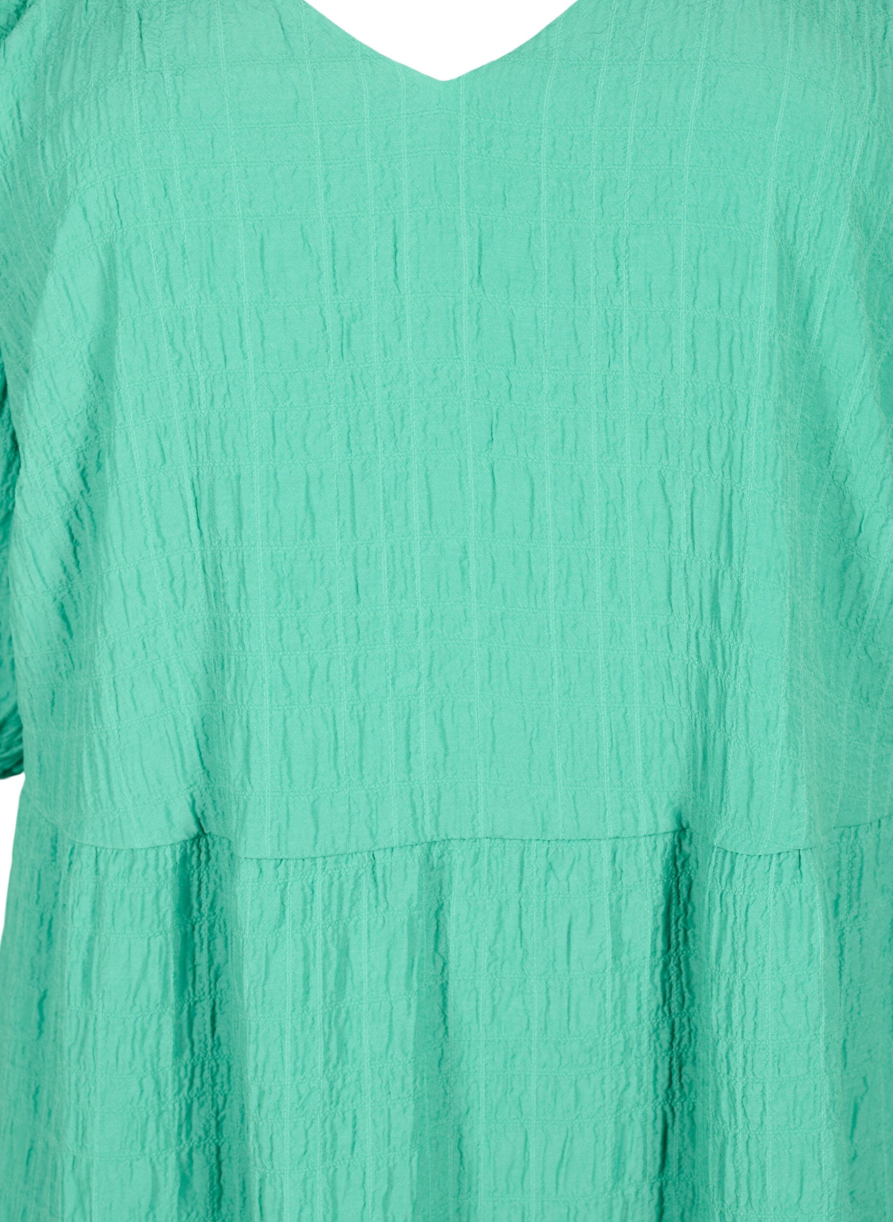 Zizzifashion A-shaped short dress with a V-neck, Deep Mint, Packshot image number 2