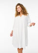Long shirt in linen and viscose, White, Model image number 0