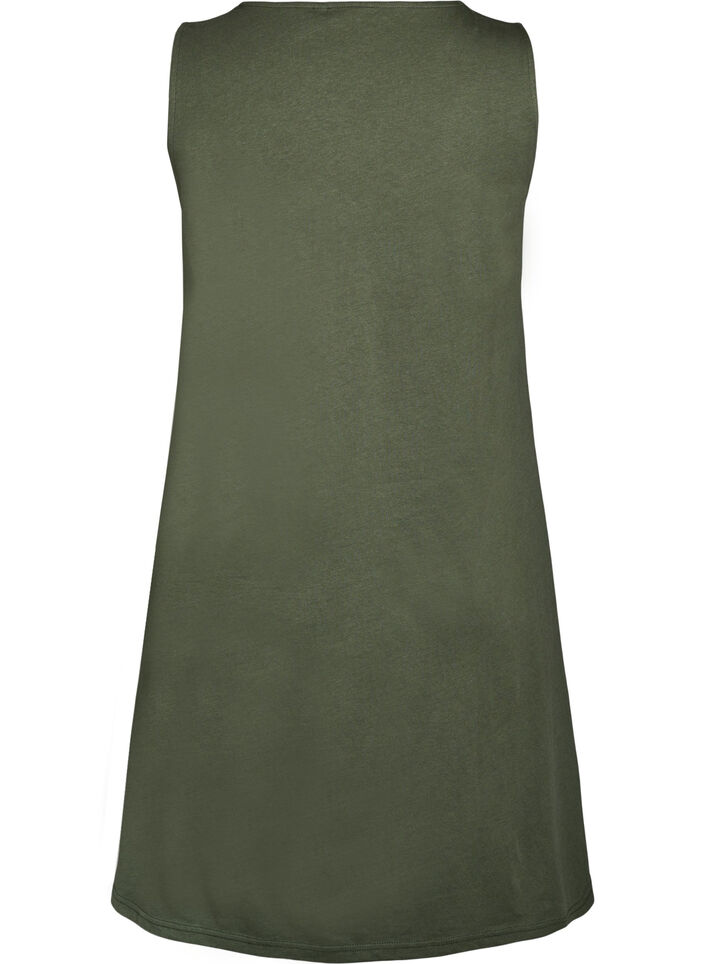 Sleeveless A-line dress, Green, Packshot image number 1