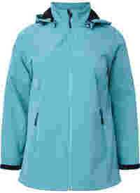 	 Softshell jacket with detachable hood