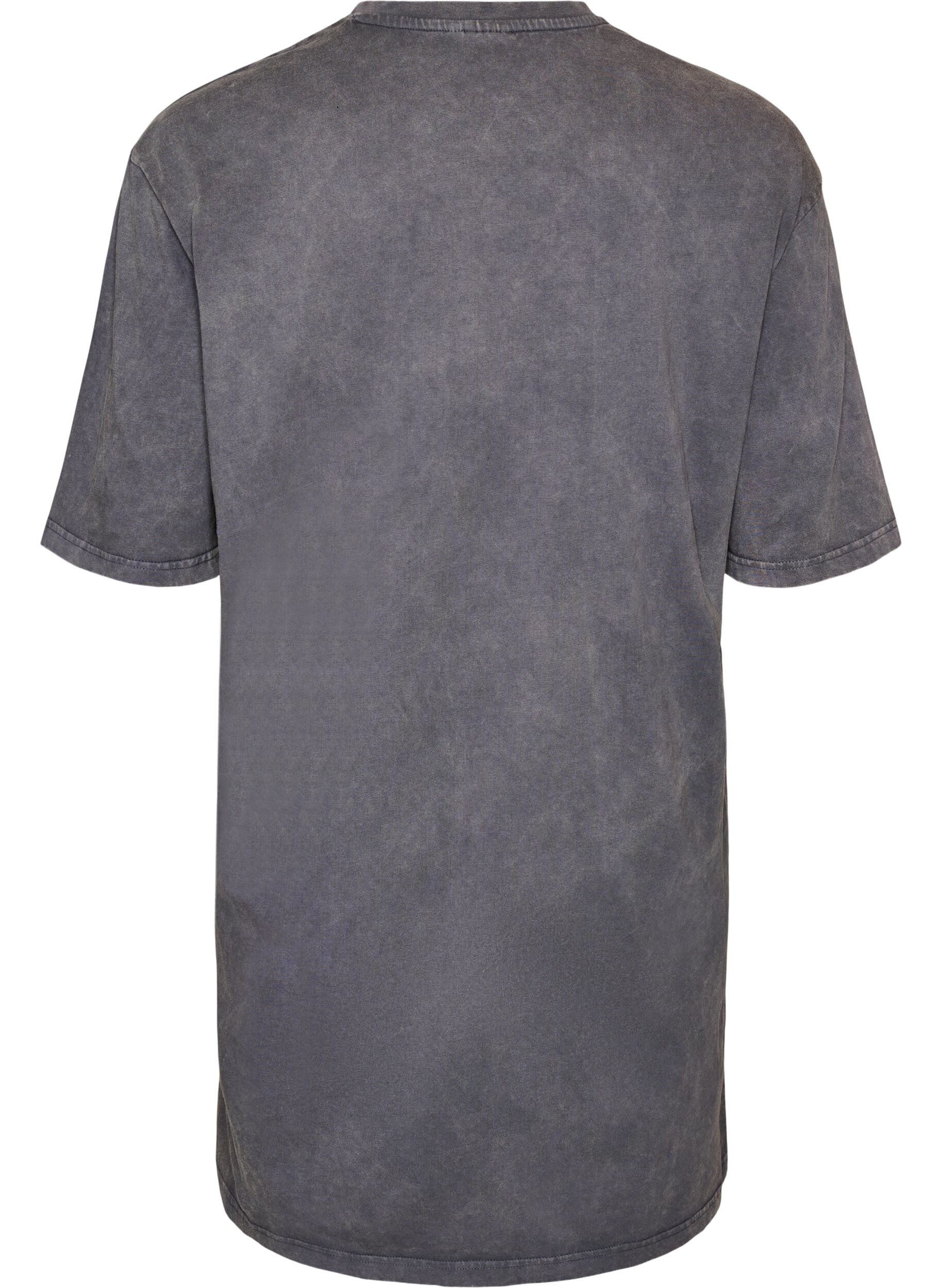 ZizzifashionLoose T-shirt dress with a washed look, Grey, Packshot image number 1