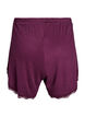 Loose night shorts with ribbed texture and lace trim, Dark Bordeaux, Packshot image number 1