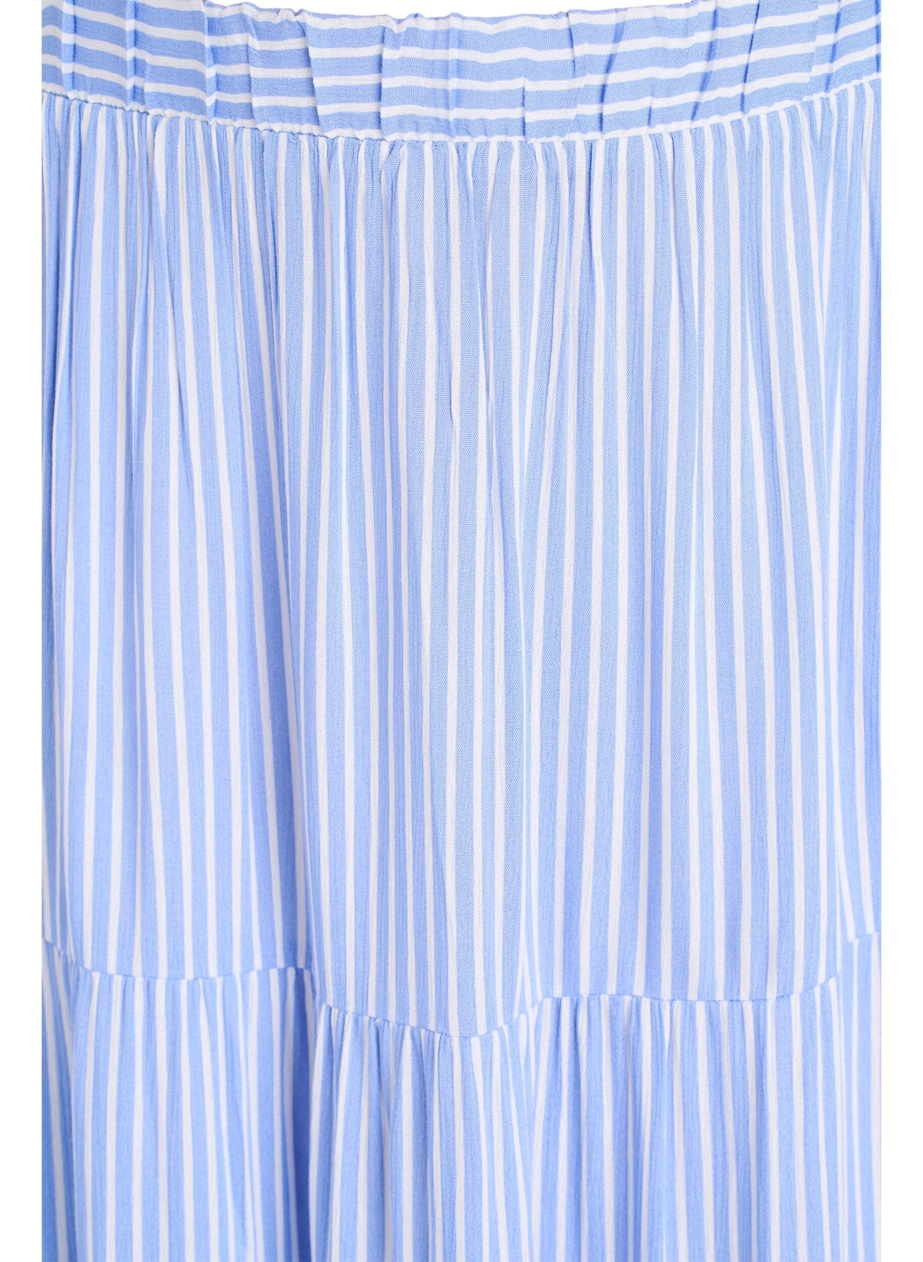 ZizzifashionLong skirt with elasticated waist, Light Blue, Packshot image number 2