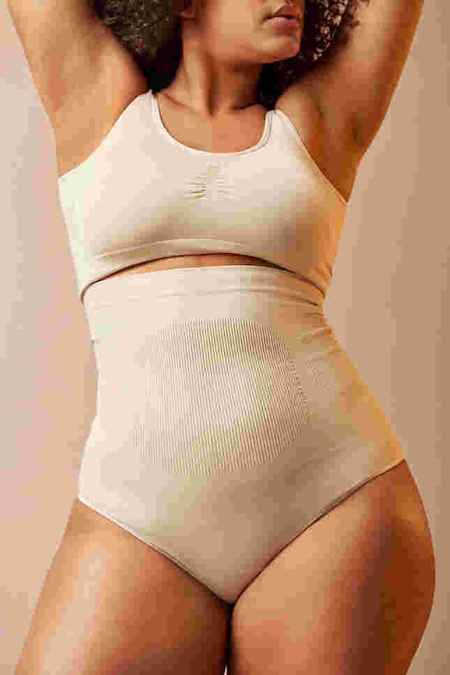 High-waisted shapewear knickers, Nude, Image image number 0