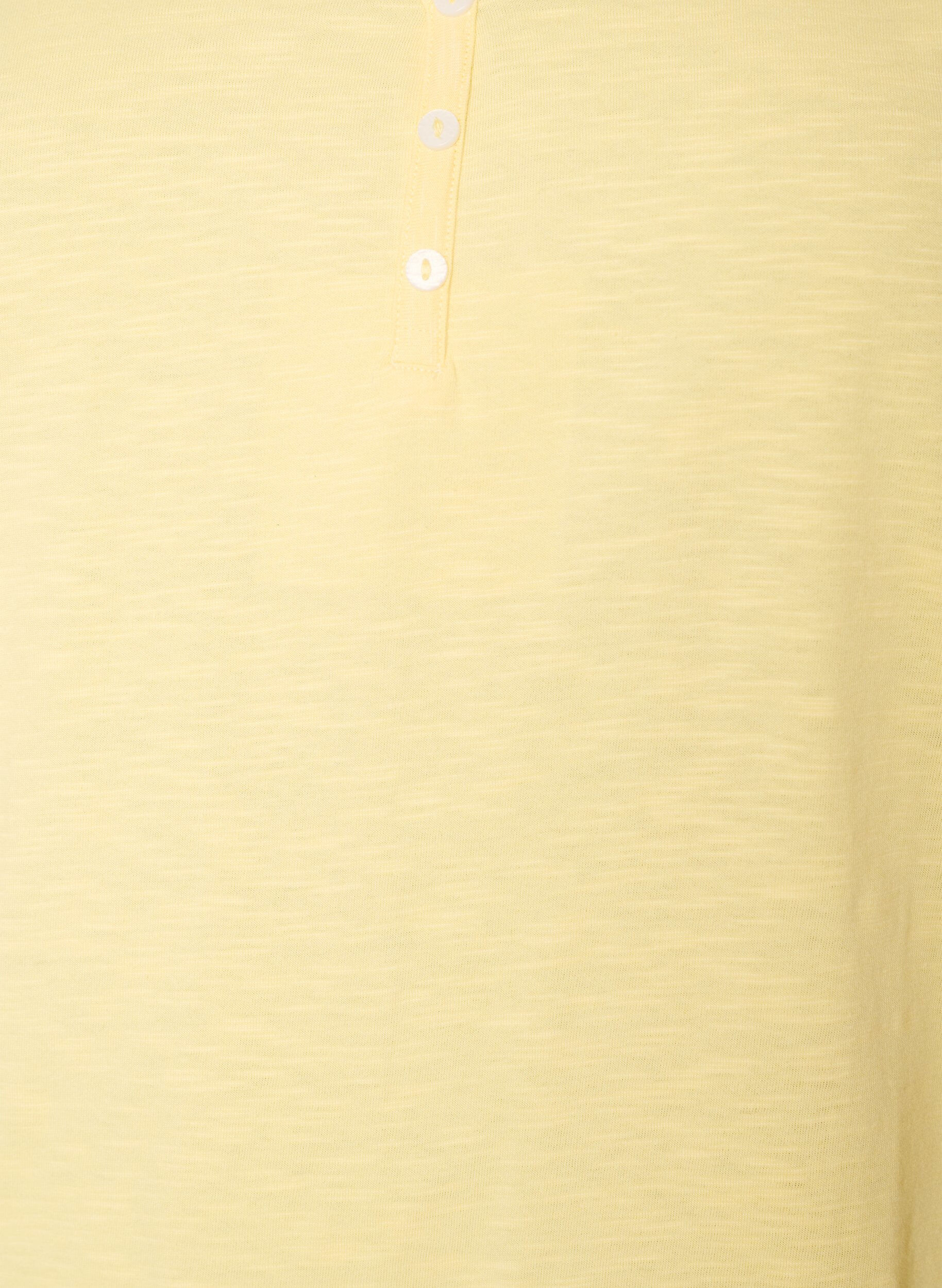 ZizzifashionTank top in organic cotton with V-neck and buttons, Yellow, Packshot image number 2