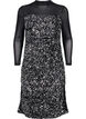 Glitter dress with sequins, Black w. Silver, Packshot image number 0