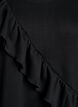 Jersey blouse with a diagonal ruffle detail, Black, Packshot image number 2