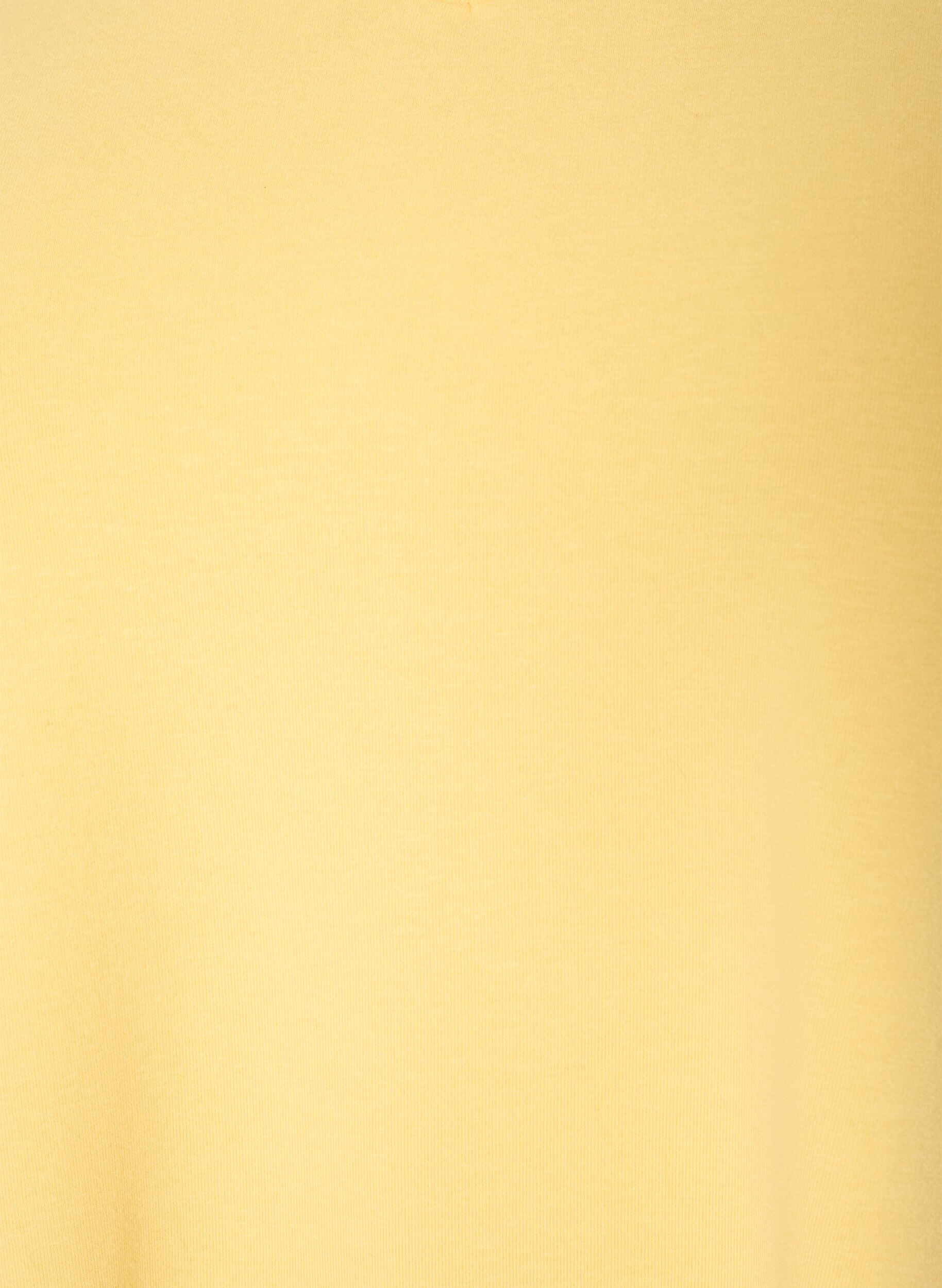 ZizzifashionBasic plain cotton t-shirt, Yellow, Packshot image number 2