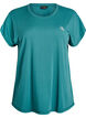 Solid-coloured training T-shirt, Petrol, Packshot image number 0