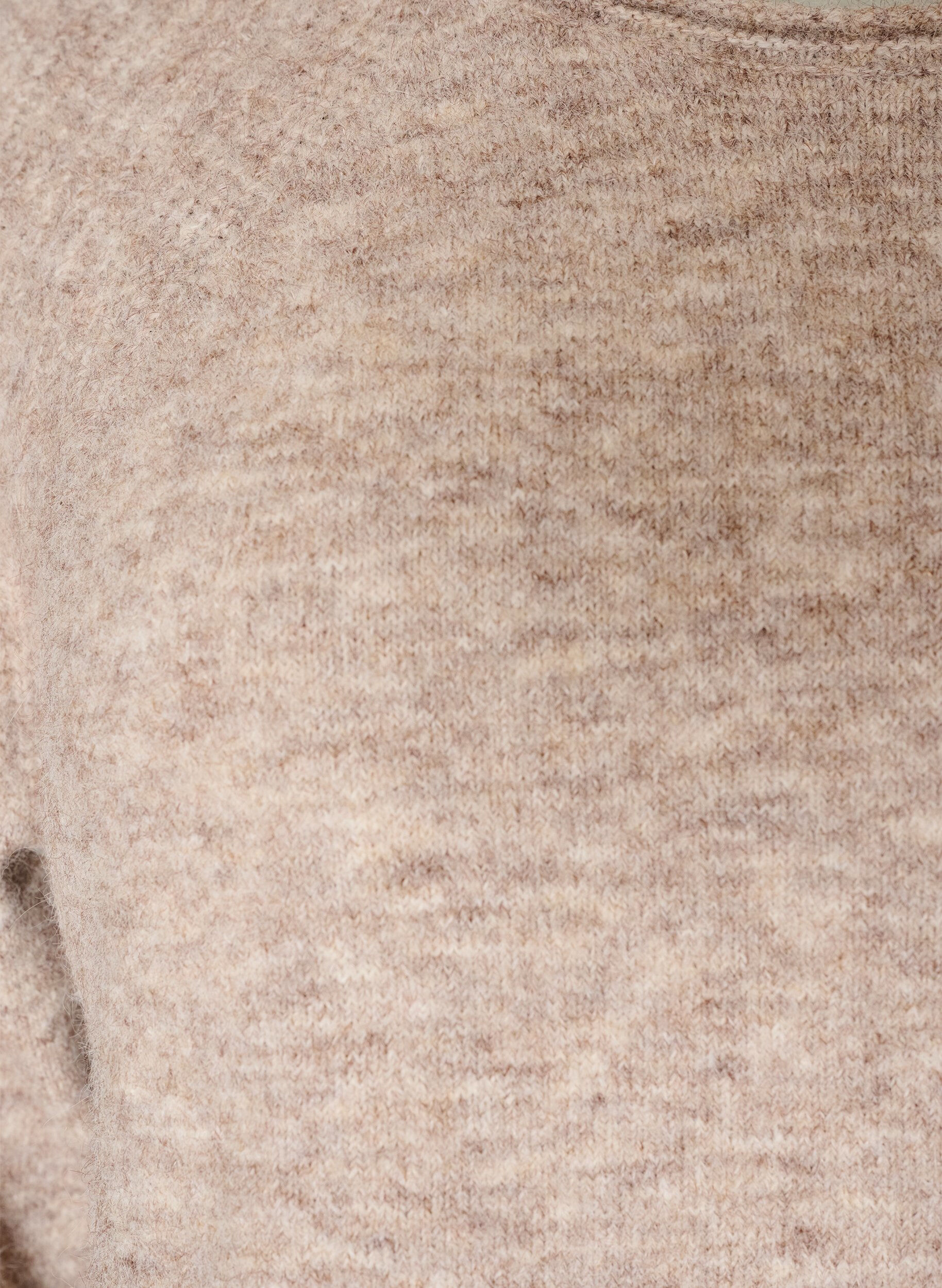 ZizzifashionKnitted blouse with raglan sleeves and a wide lace trim, Beige, Packshot image number 2