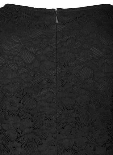 Lace dress with 3/4 sleeves, Black, Packshot image number 3