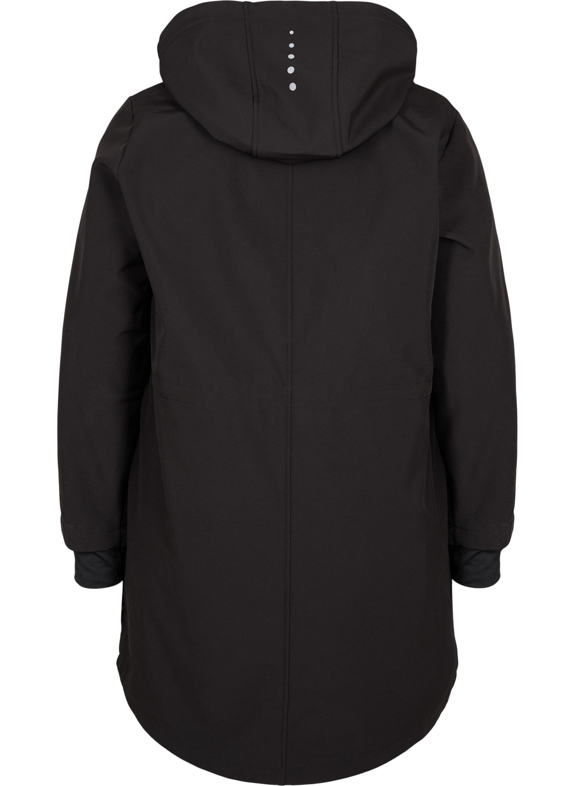 Zizzifashion Softshell jacket with fleece, Black Solid, Packshot image number 1