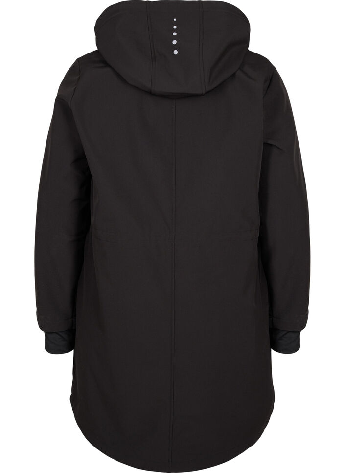 Softshell jacket with fleece, Black Solid, Packshot image number 1