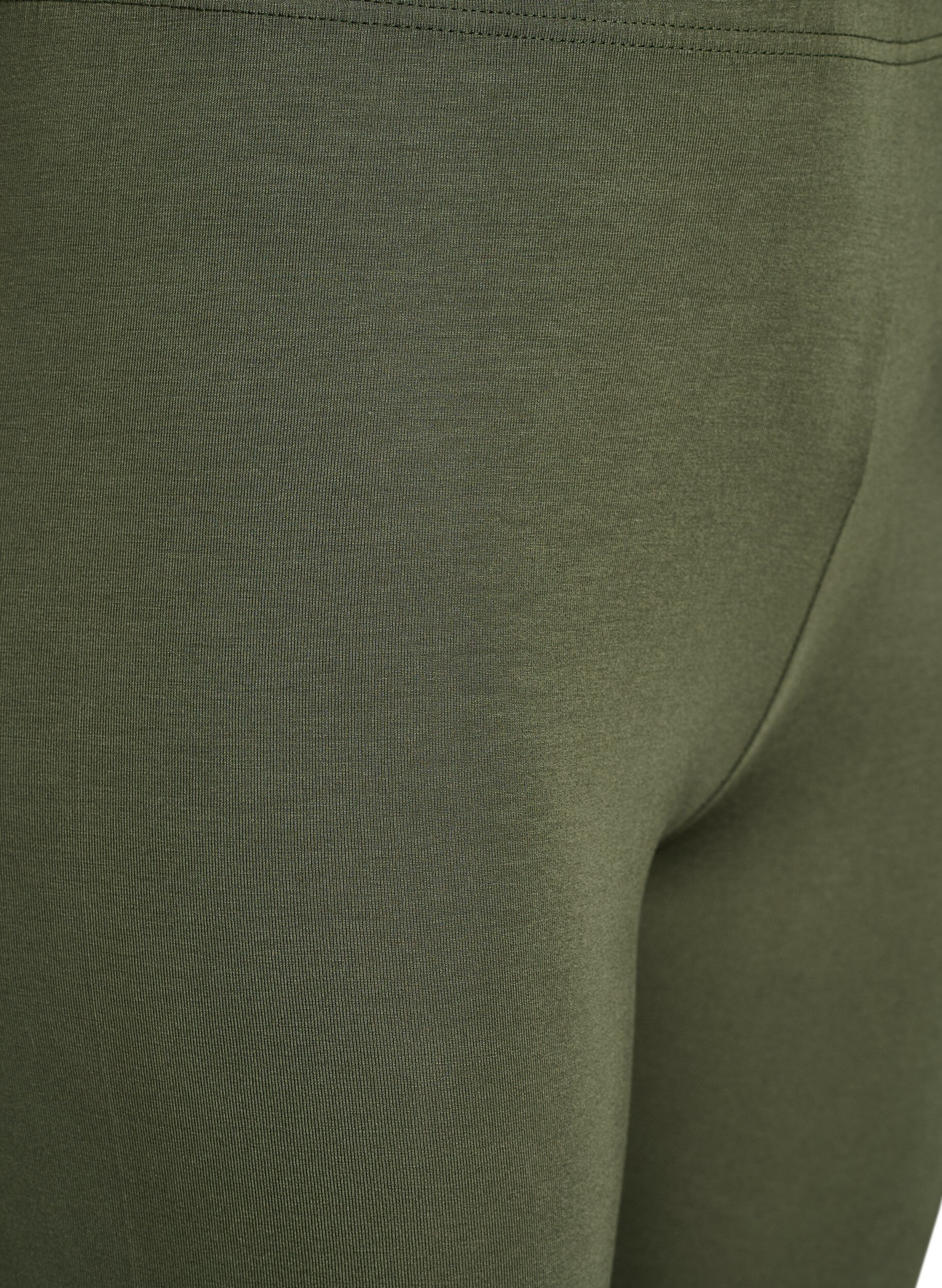 ZizzifashionBasic 3/4 leggings in viscose, Green, Packshot image number 2