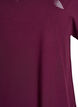 Loose training t-shirt with v-neck, Red, Packshot image number 2