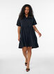 Jersey dress with lace details and a layered skirt, Black, Model image number 1