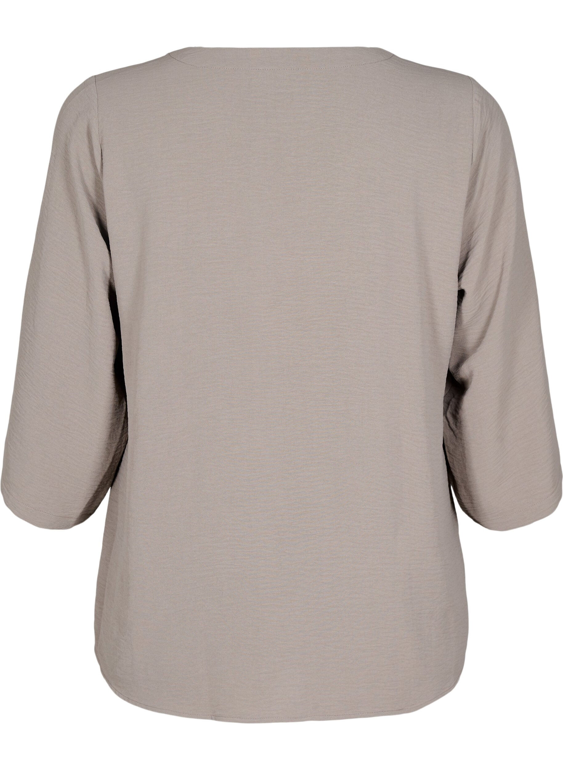 ZizzifashionBlouse with 3/4 sleeves, Beige, Packshot image number 1