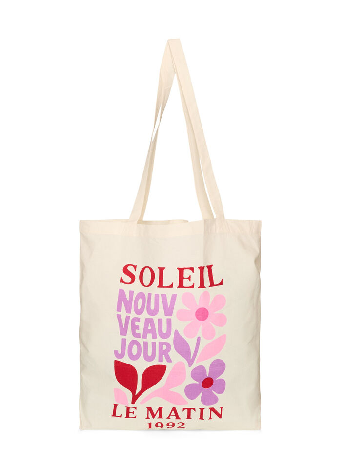 Tote bag with print, Red, Packshot image number 0