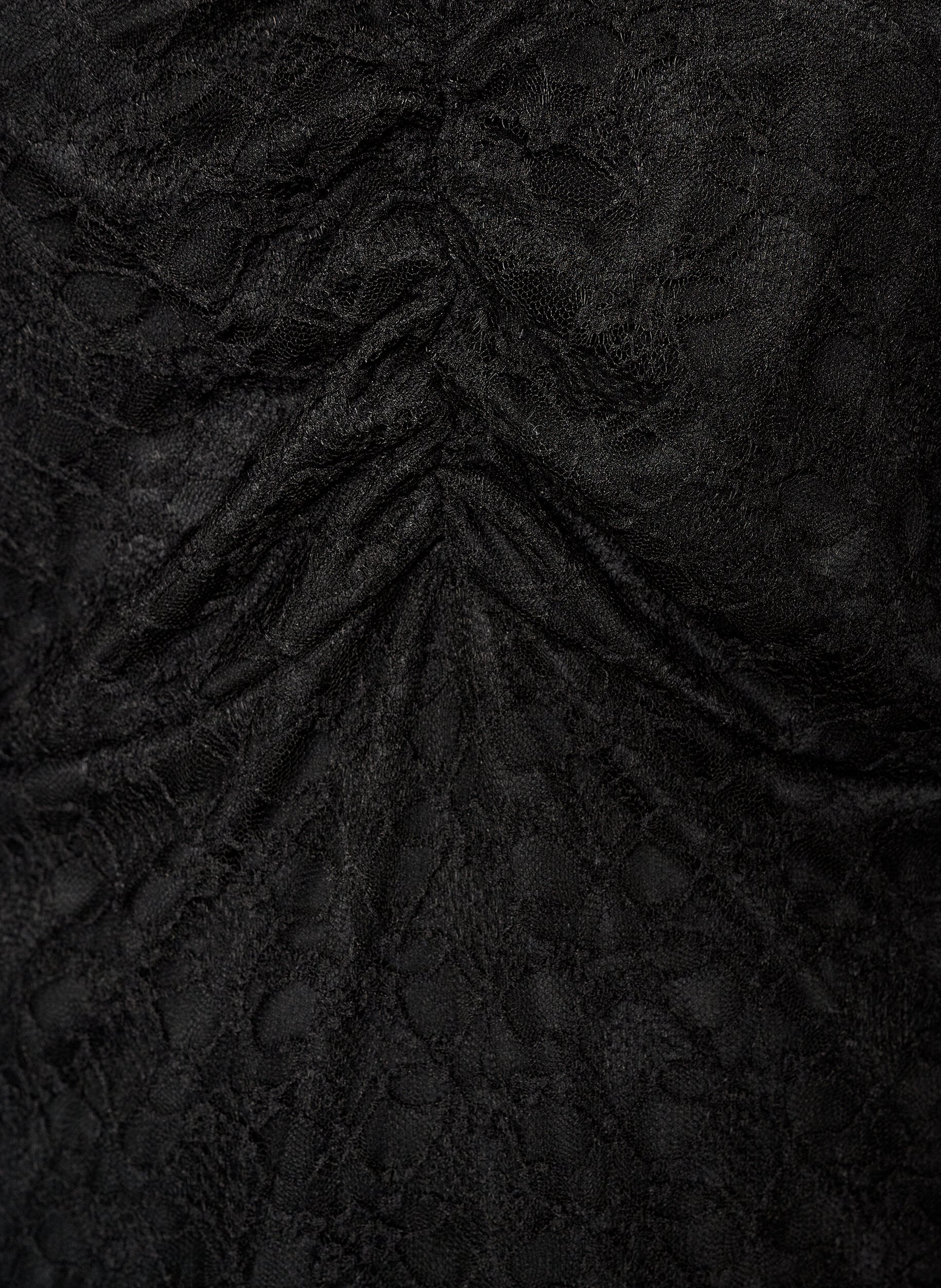 ZizzifashionLace dress with trumpet sleeves and an A-line shape, Black, Packshot image number 2