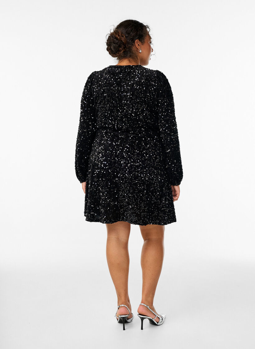a line black sequin dress Short A-line - - Sz. 40-64 back-to-black black dress hats for The deep black hue Suit Jacket Size/Waist Size:56/50
