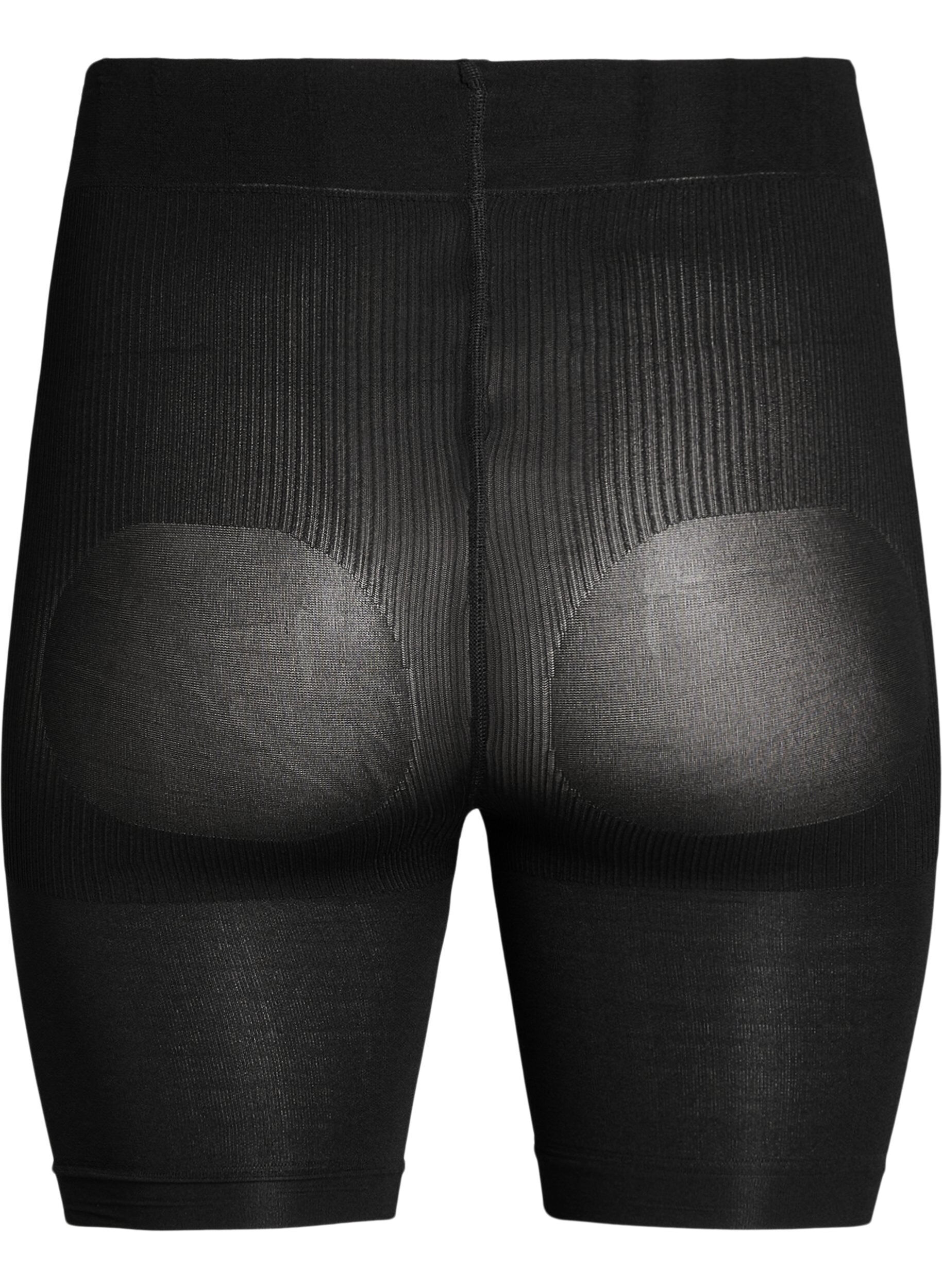 Zizzifashion2-pack push-up shorts in 60 denier with shaping effect, Black, Packshot image number 1