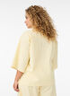 Striped blouse in a loose fit, Yellow, Model image number 2