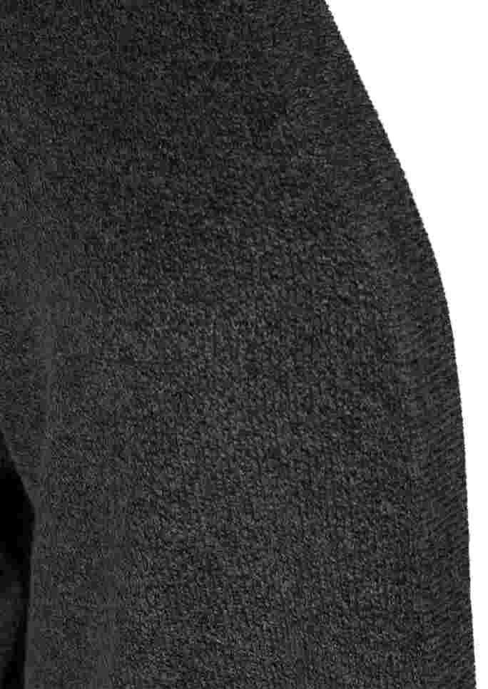 Marled knit cardigan with pockets, Dark Grey Melange, Packshot image number 2