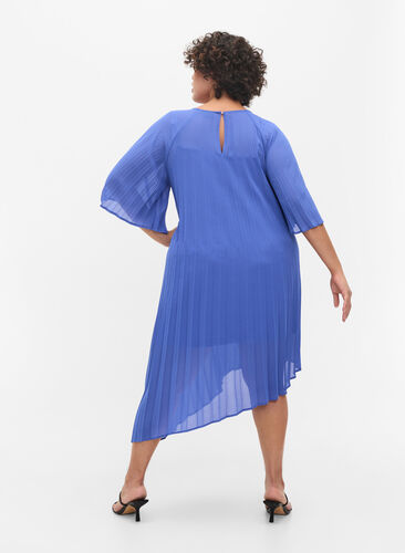 A-line dress with 2/4 sleeves, Dazzling Blue, Model image number 1