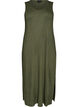 Sleeveless ribbed dress in viscose, Green, Packshot image number 0