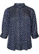 Patterned shirt with a stand-up collar and 3/4-sleeves, Blue, Packshot image number 0