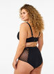 Panties with mesh detail and regular waist, Black, Model image number 1