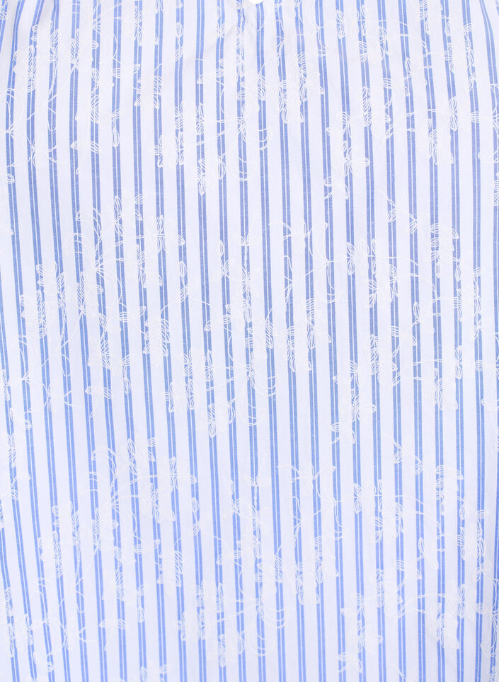 Sleeveless blouse with stripes and floral print, Light Blue, Packshot image number 2