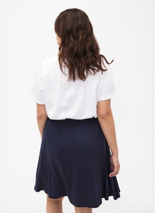 Loose viscose skirt, Navy Blazer, Model image number 0