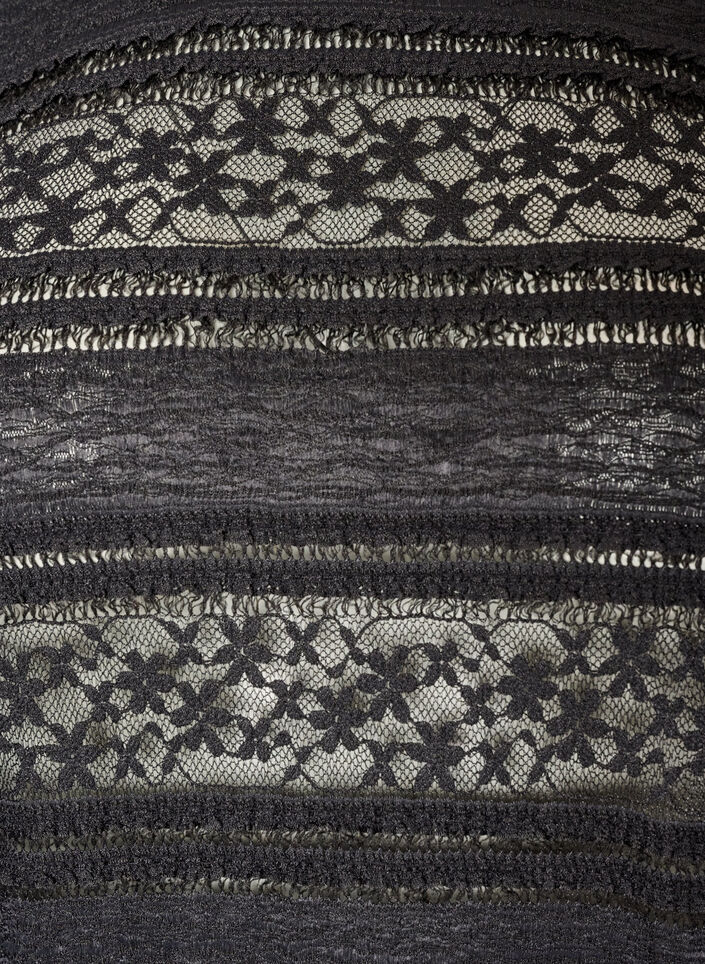 Lace blouse with long sleeves, Black, Packshot image number 2