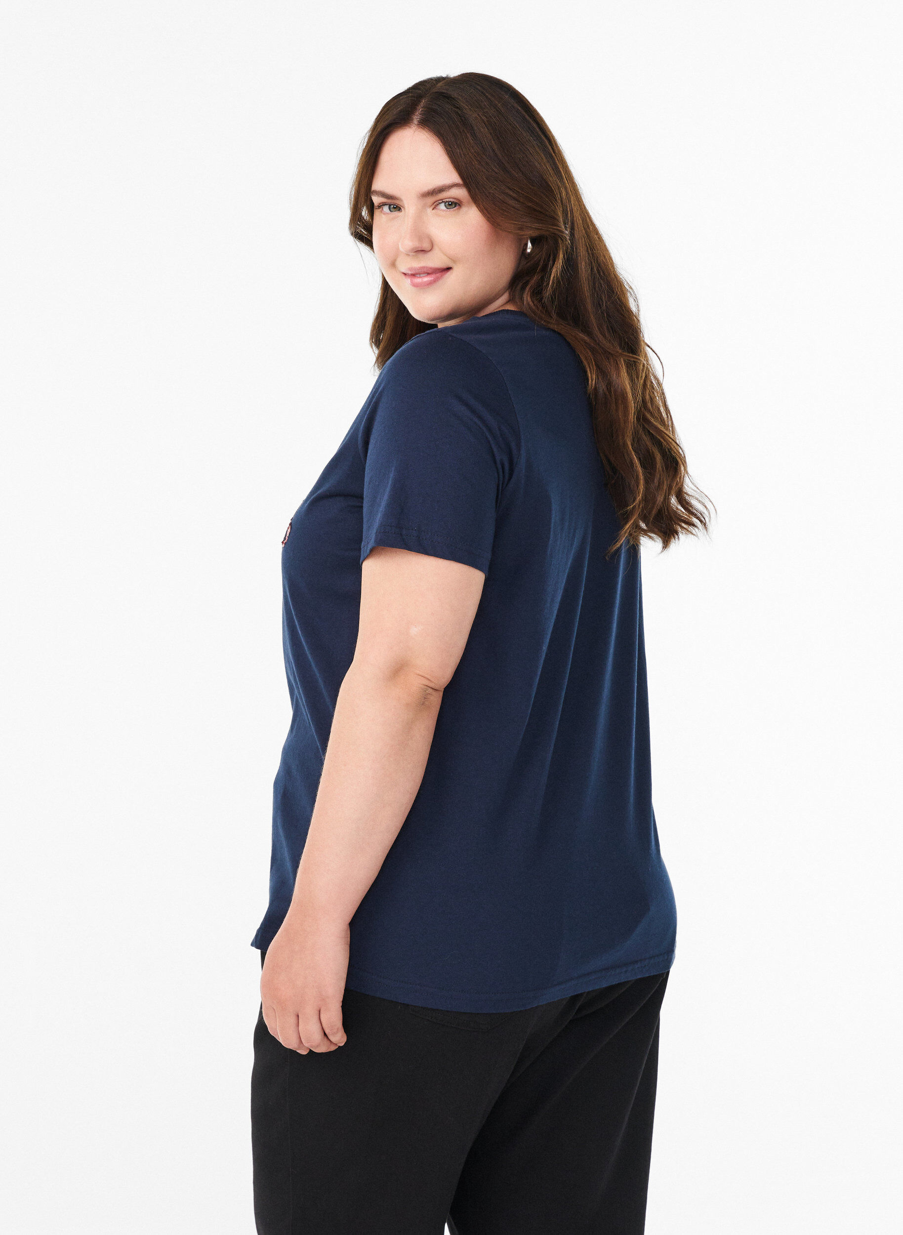 ZizzifashionChristmas t-shirt in organic cotton, Blue, Model image number 2