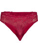 Microfiber thong with lace, Red, Packshot image number 1