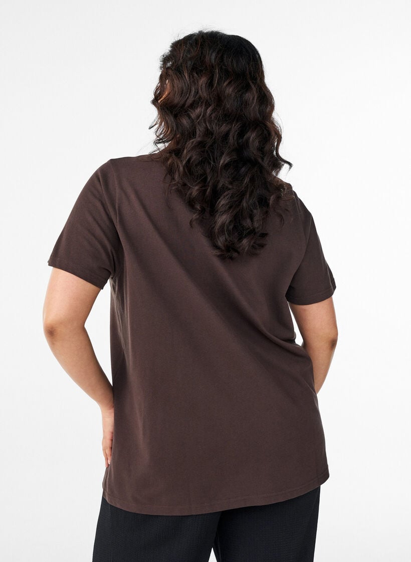 Polo shirt with short sleeves, Brown, Model image number 2