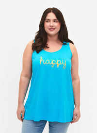 Cotton top with a-shape, Blue Atoll W. Happy, Model