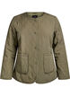 Quilted jacket with buttons and pockets, Green, Packshot image number 0