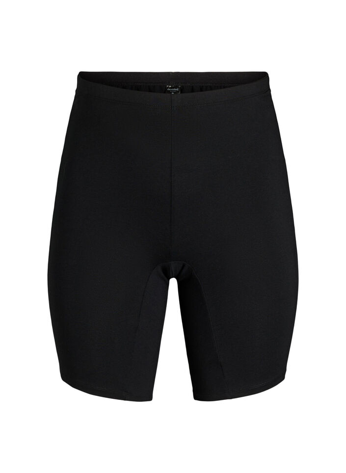 Cotton panties with long legs, Black, Packshot image number 0