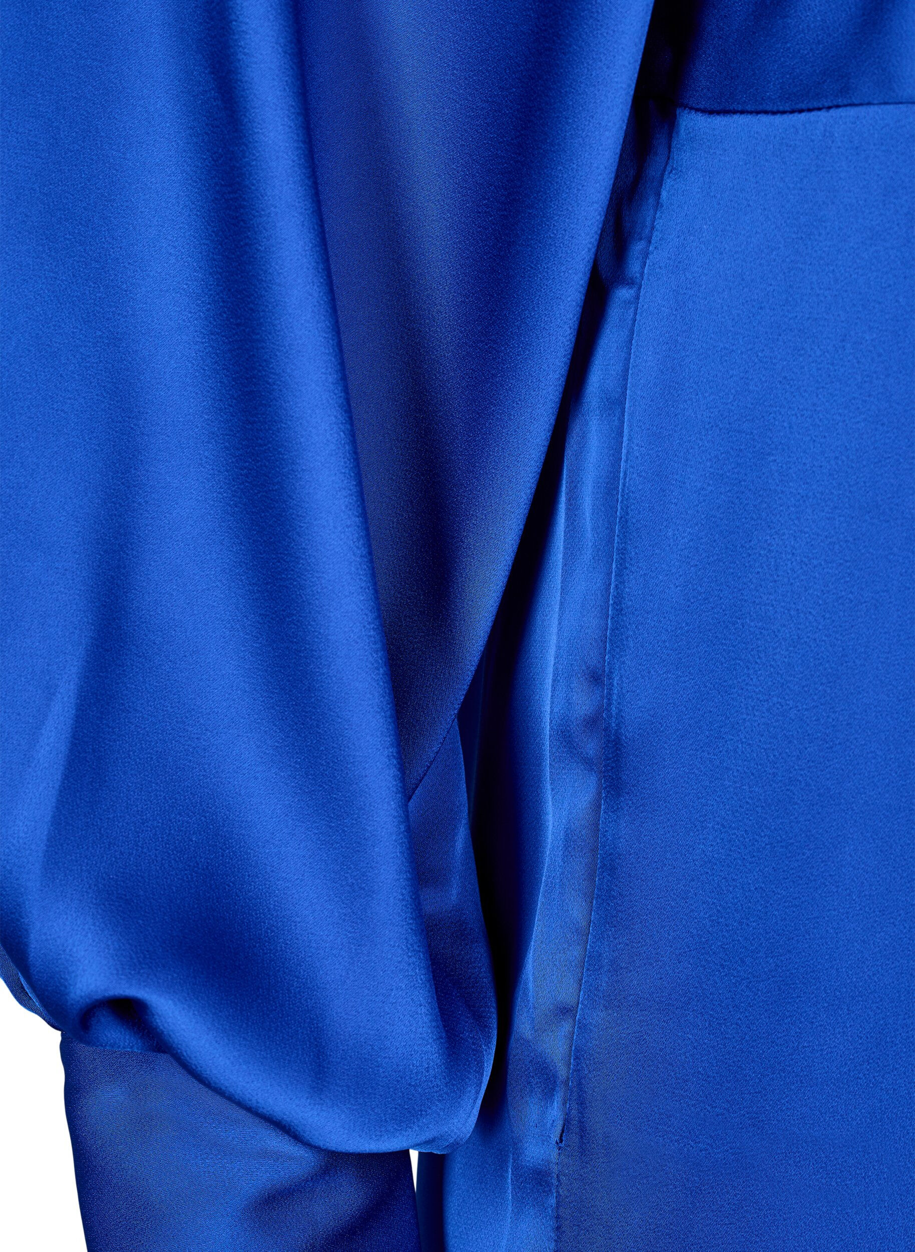 Zizzifashion Satin dress with balloon sleeves, Surf the web, Packshot image number 3