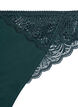 Microfibre thong with lace details, Green, Packshot image number 2